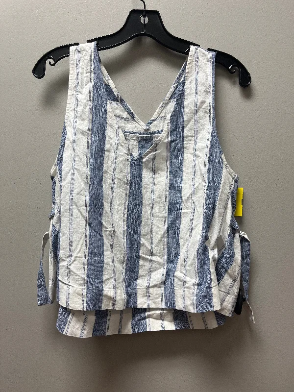 Top Sleeveless By Madewell In Striped Pattern, Size: S